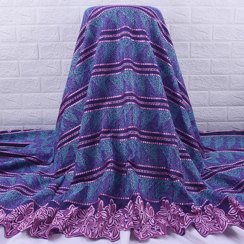 

Zhenguiru Purple High Quality Swiss Lace Fabric In Switzerland Pretty African Fabric Embroidered Nigerian Fabric For Party A2017