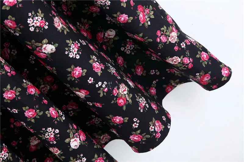 

Vintage Women Floral Print Dresses 2020 Fashion Ladies O-Neck Puff Sleeve Vestidos Streetwear Female Chic Midi Long Dress