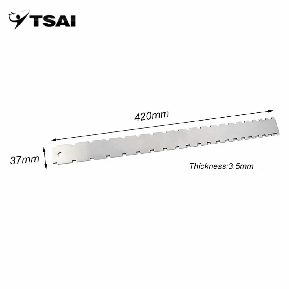 

TSAI Stainless Steel Guitar Straight Edge Measure Tool For Electric Guitars Guitar Neck Notched Fretboard and Frets Hot