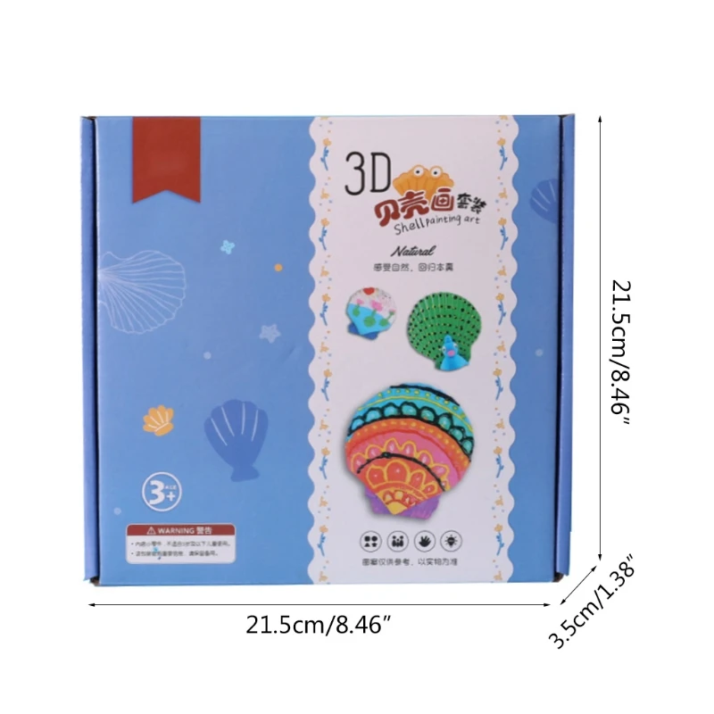 

1Set 3D Handmade Crafts Home Decoration Drawing Accessories Kids Graffiti Educational Toddlers Sensory Toy Shell Painting Arts