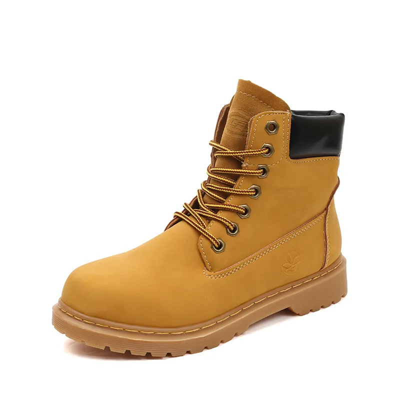 

men's and women's high top outdoor Autumn and winter boots work clothes shoes casual large cotton shoes lovers' short