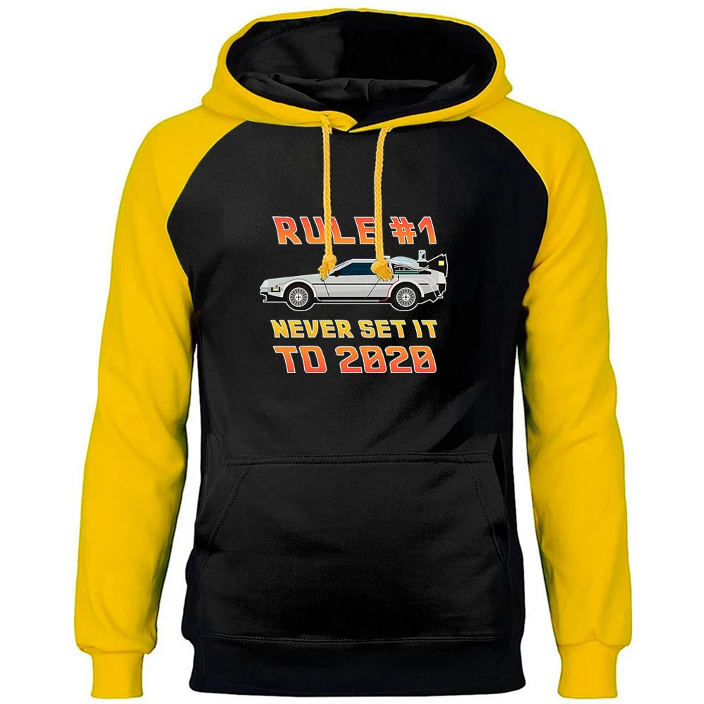 Толстовка с надписью Back To The Future Never Set It Man осенне-зимний мужской пуловер круглым