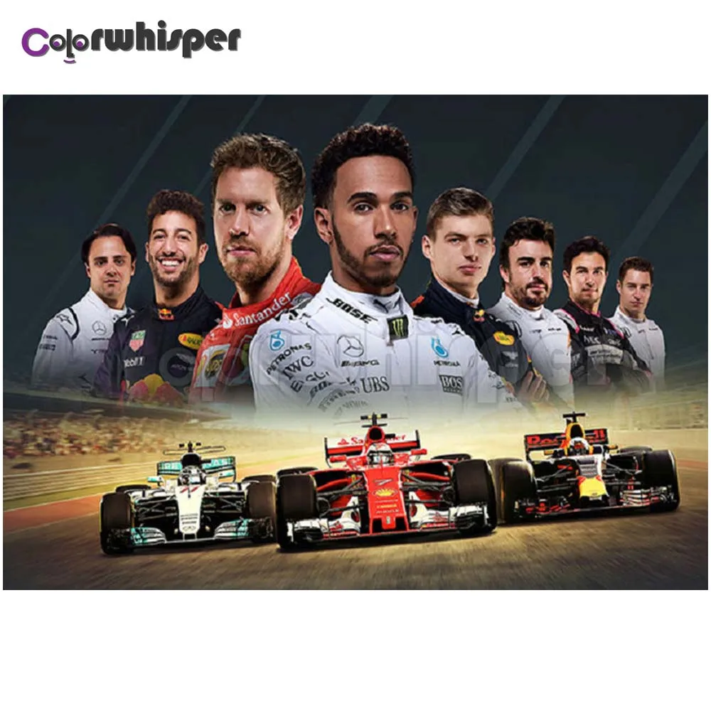 Алмазная картина Полная площадь/круглая дрель F1 гонка гонщик 5D алмазная вышивка крестиком кристальная мозаика картина Z454