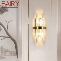 fairy simple wall lamp modern led indoor crystal light sconces fixtures decorative for home bedroom