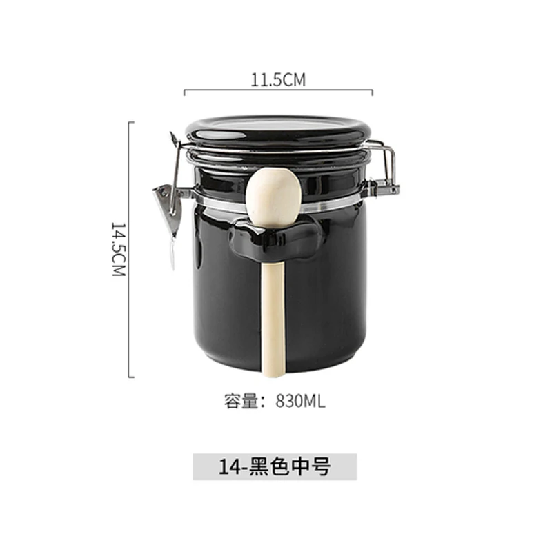 Creative ceramic large sealed cans with lid storage tank tea food bottle grain box jars canister kitchen stuff | Дом и сад