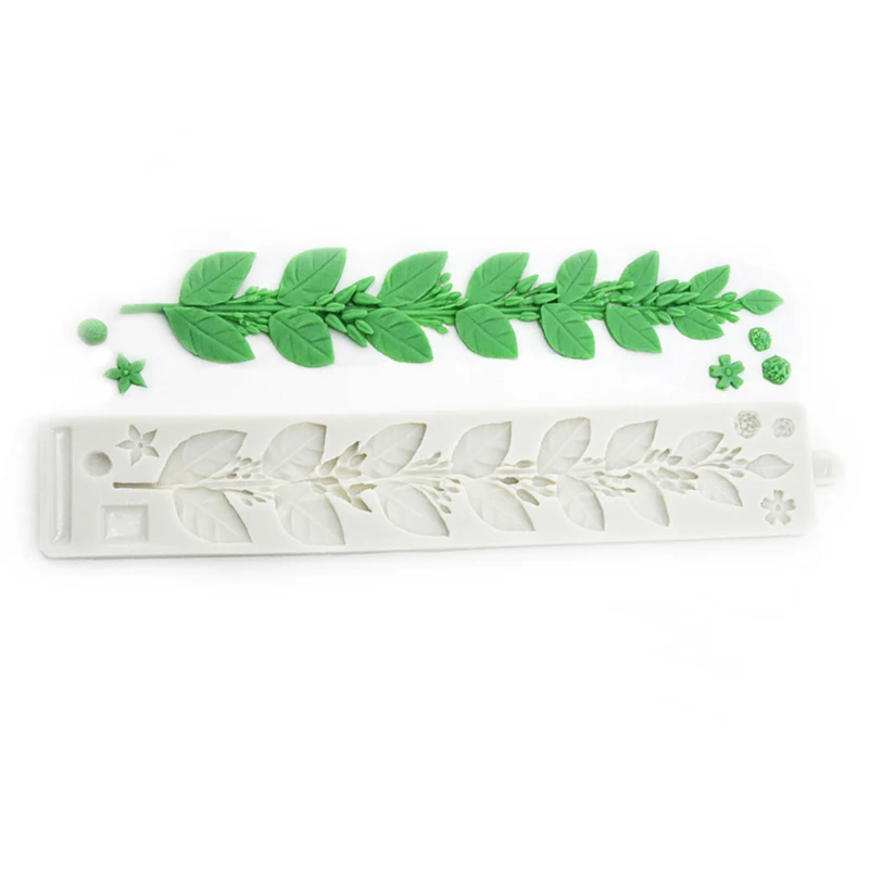 SHENHONG силиконовая форма для украшения ротанга цветов помадки торта листьев