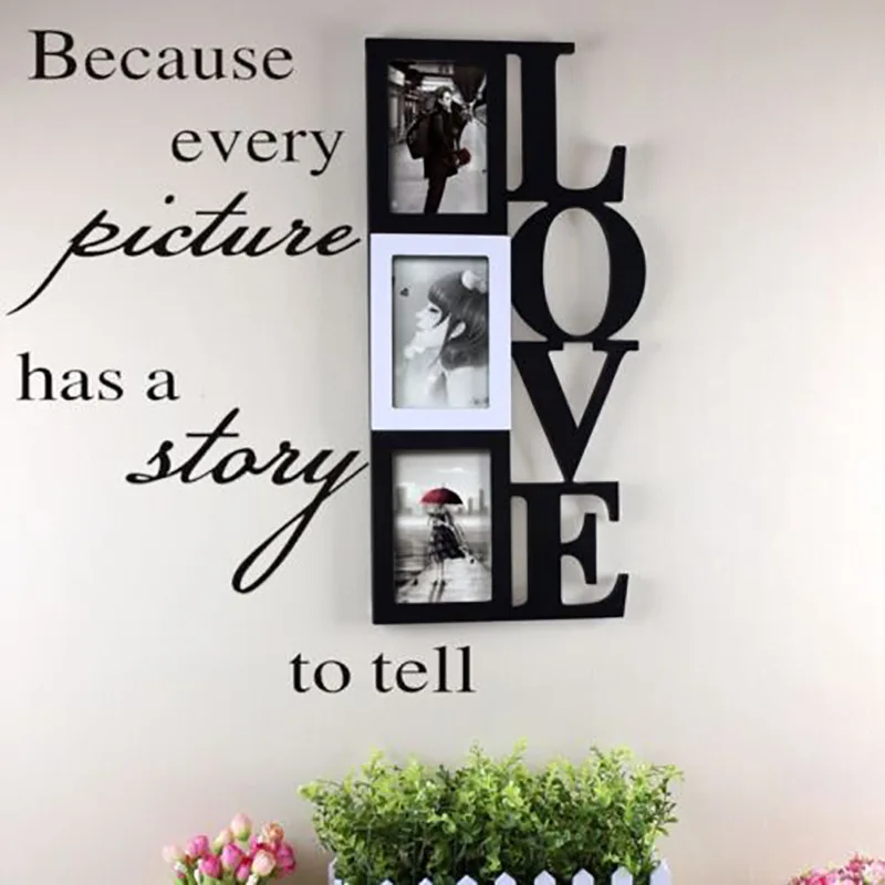 

Because Every picture has a story to tell vinyl Wall stickers home decor wall decal 8093 decorative living room art