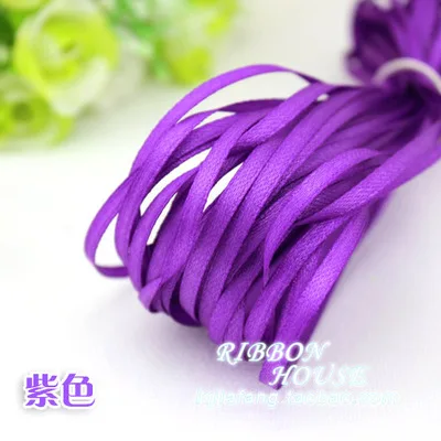 17 Purple 30 видов цветов(20 м/лот) 1/"(3 мм) одинарная Свадебная атласная лента украшение подарок рождественские аксессуары DIY ленты - Цвет: 17 Purple