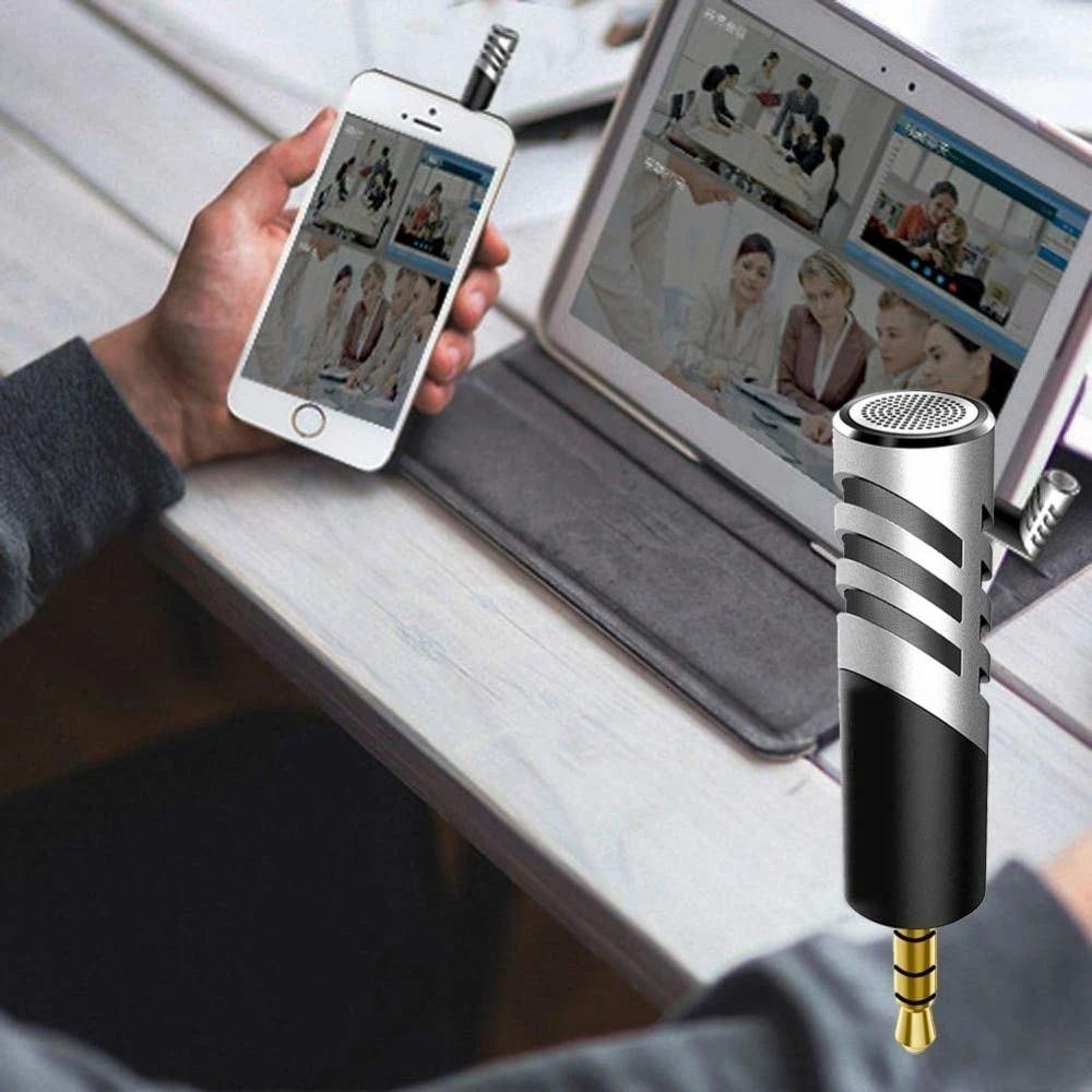 

Professional Mic Super small size rotatable R1 Mini Condenser Microphone Mobile Phone Microfone Record for talk