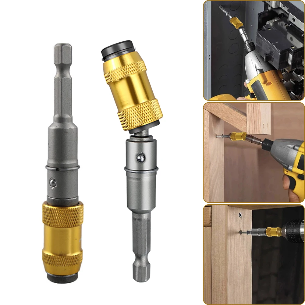 

1/4" Magnetic Screw Drill Tip Drill Screw Tool 20 Degrees Quick Change Locking Bit Holder Drive Guide Drill Bit Extensions