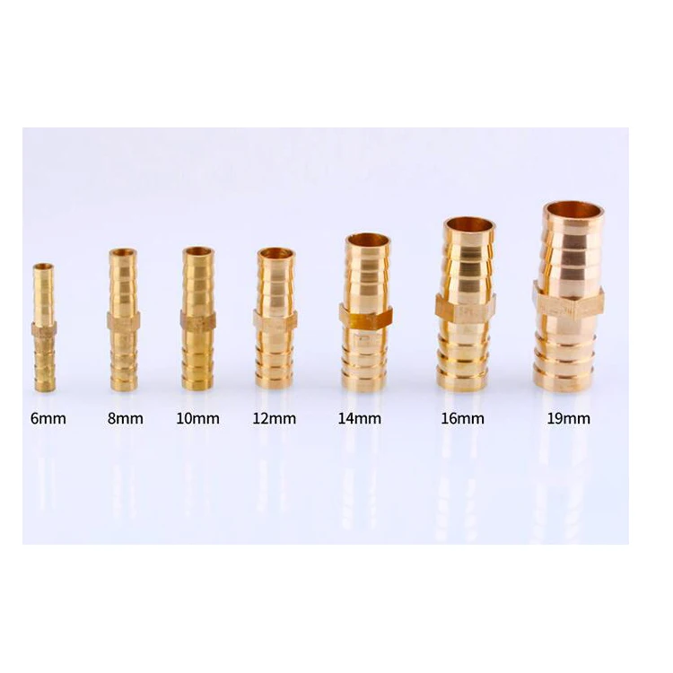 Латунный фитинг для труб с зазубринами 2 3 4 ходовой соединитель мм 5 6 8 10 12 16 19