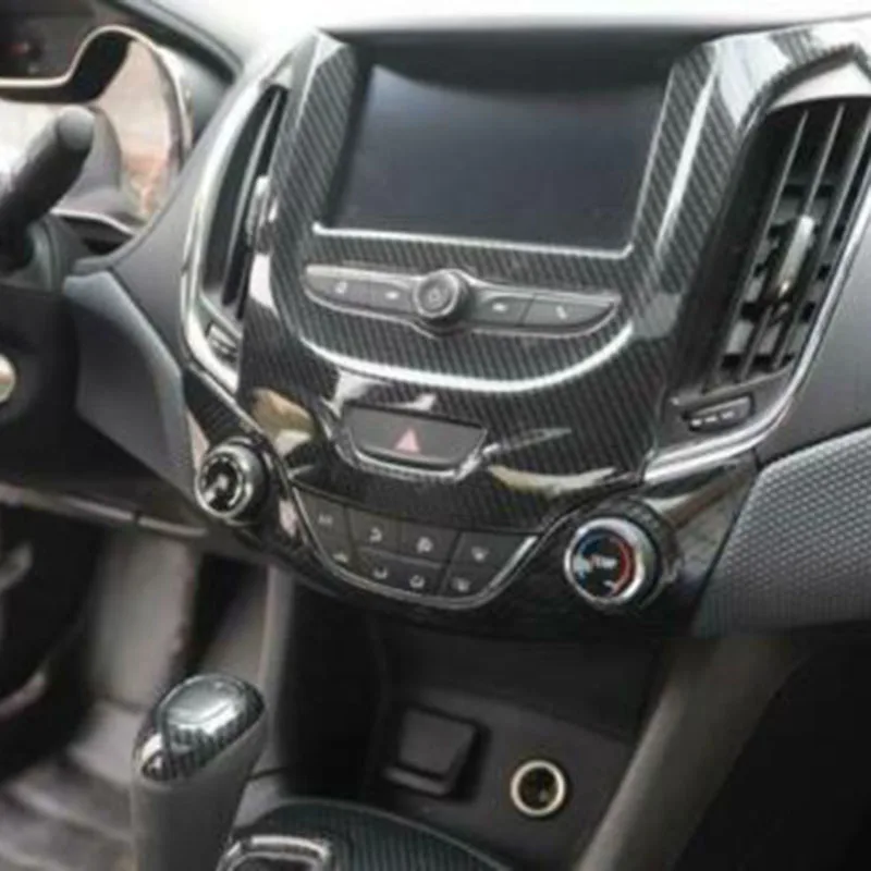 

for Chevrolet Cruze 2017-2019 Carbon Fiber Central Console Navigation Panel Trim