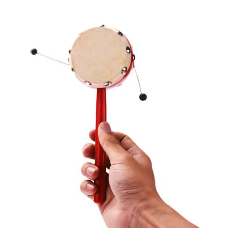

Деревянный барабан-погремушка для новорожденных мальчиков и девочек, детские музыкальные игрушки 6, 12, 24, 36 месяцев, Brinquedos Juguetes BeBe