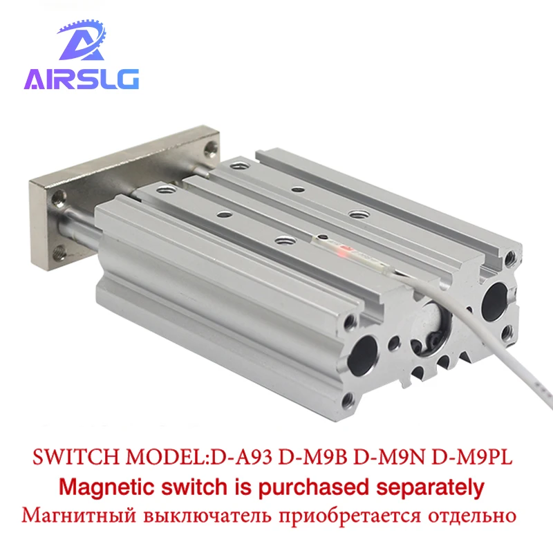 

MGPM MGPM63 -175Z -200Z -250Z -300Z -350Z -400Z Three-axisthin Rod Cylinder Compact guide Stable pneumatic