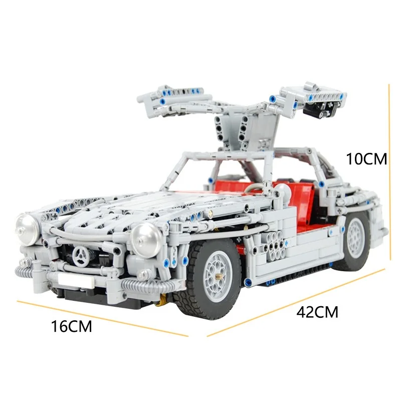 Buildmoc 300SL ི Gullwing Supercar Racers автомобили Спортивная модель автомобиля строительные