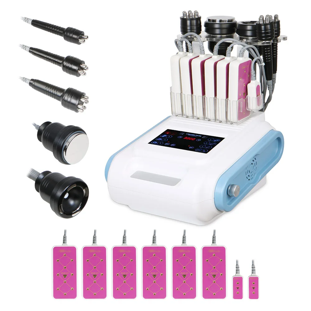

6in1 Unoisetion Cavitation 2.0 3D RF Vacuum Cellulite Removal Body Slimming Skin Tightening Wrinkle Removal Machine Multipolar