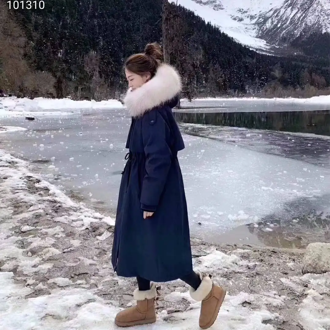 Bella philosophy зимнее однотонное женское теплое пальто с воротником из натурального меха, Женская свободная ветровка, Женское пальто из 90% белого утиного пуха