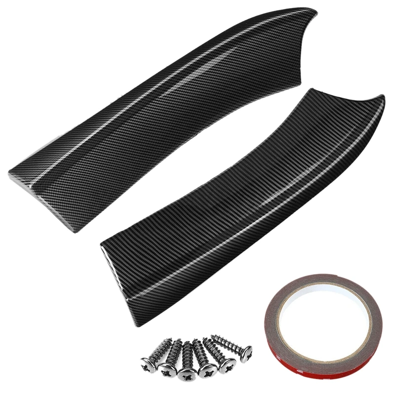 Top!-Carbon Fiber Look Car Rear Bumper Lip Splitters Canards Side Aprons Cover for Dodge Charger SRT RT SXT 2015-2021 | Автомобили и