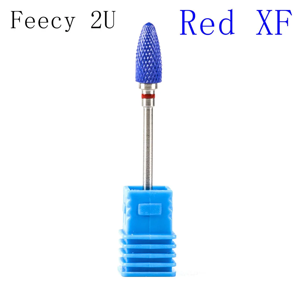 Feecy 2U Red XF Milling Cutter For Manicure And Pedicure Mill Electric Machine For Nail Electric Nail Drill Bits Nail Art Mill Apparatus Feecy - Цвет: Feecy 2U Red XF