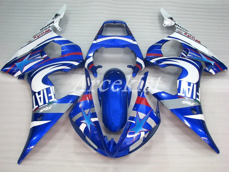 

New ABS Whole Motorcycle Fairings Kits Fit for YZF-R6 r6 2003 2004 2005 03 04 05 Custom Free blue cool
