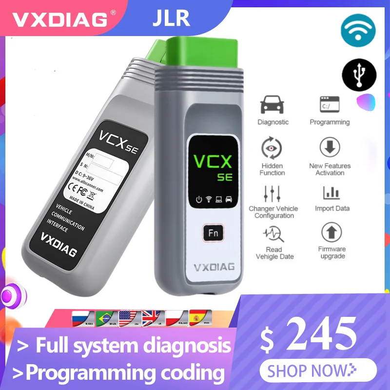 VXDIAG VCX SE для Jaguar Land Rover OBD2 диагностические инструменты испытательное оборудование