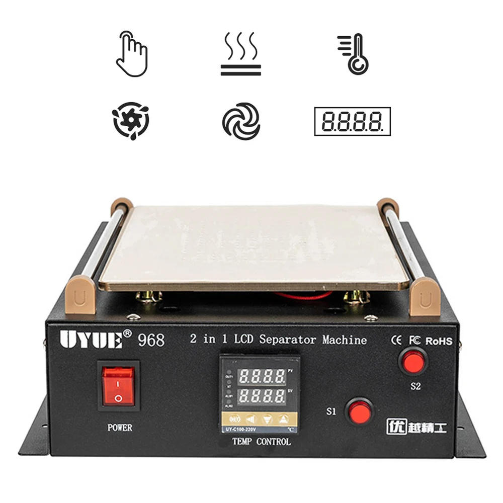Станок для ремонта экрана телефона UYUE 968 со встроенным двойным вакуумным насосом