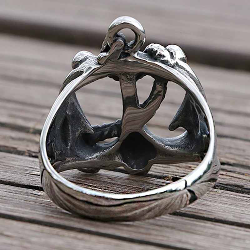 Классическое анкерное кольцо для мужчин 316L из нержавеющей стали панковские