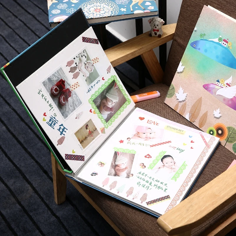 Фотоальбом PA40 DIY самоклеящаяся детская книга ручной работы запись о росте
