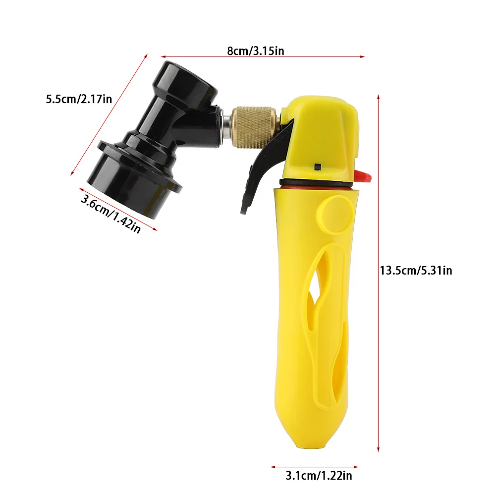 Портативный Co2 инжектор шаровой фиксатор газовый отсоединяющий фитинг зарядное