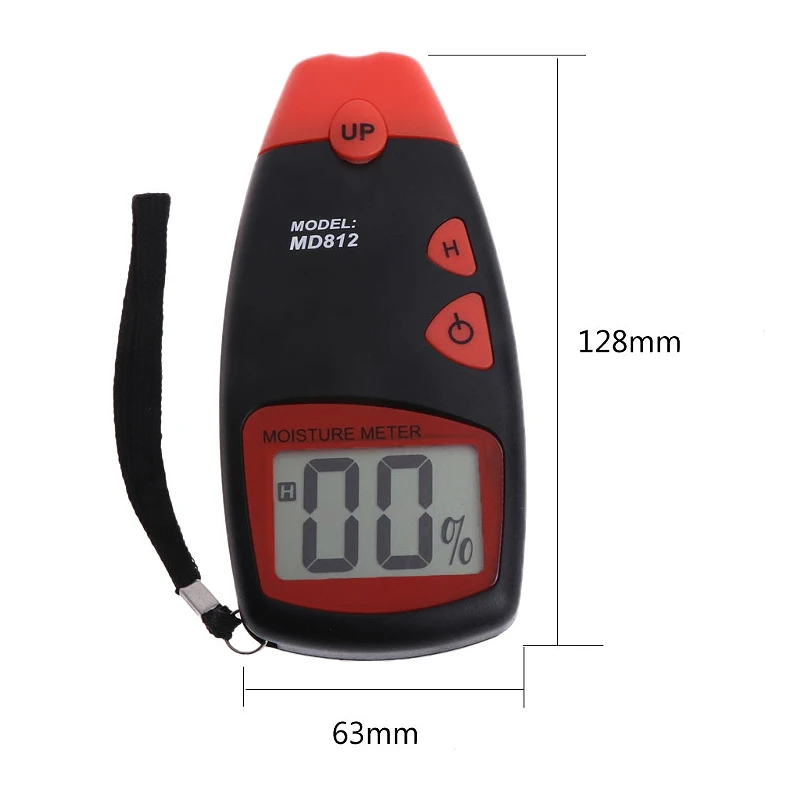 Md812 цифровой измеритель влажности древесины ЖК 2 контактный тестер Лесоматериалы