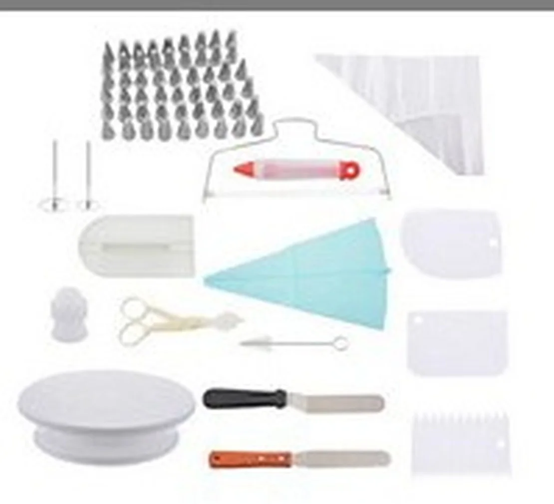

Hot Cake Turntable Decoration Set Decorating Turntable Fondant Baking Tools factory direct piping nozzle piping bag bakeware