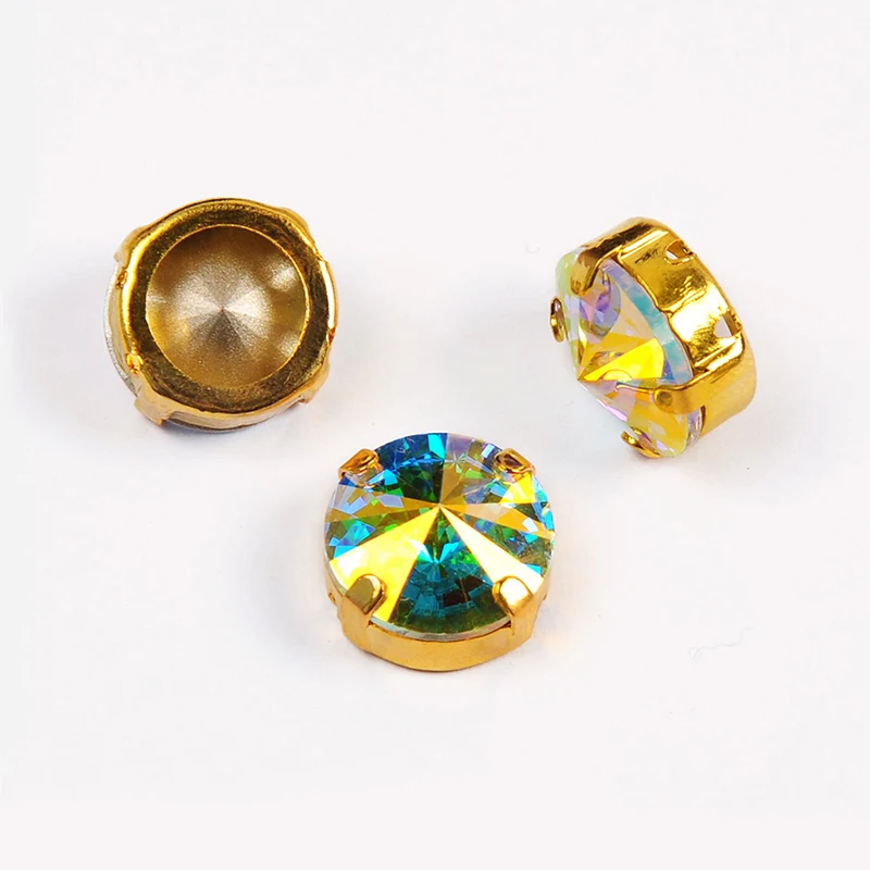 Yanruo 1122 стакан Rivoli Strass хрустальные маскарадные камни металлическая установка DIY заостренный назад пришить стразы для поделок