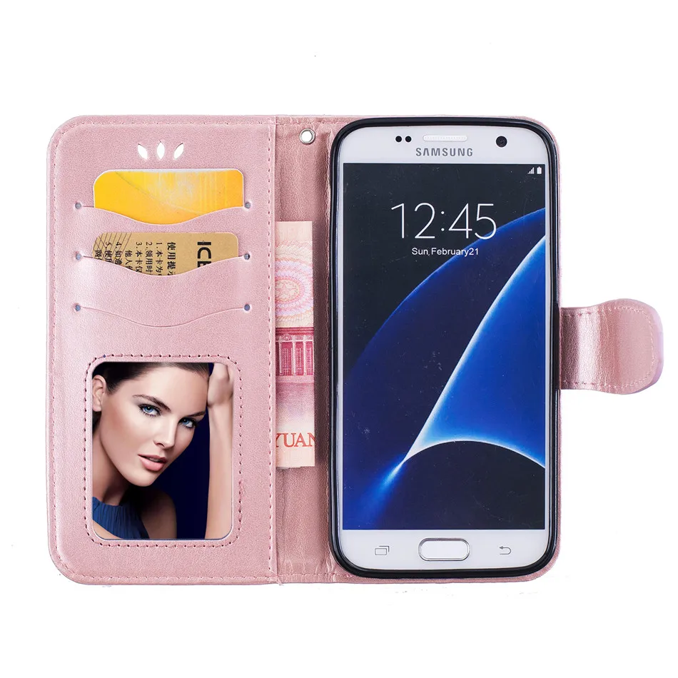 Роскошный чехол для Samsung Galaxy Note 8, S8, S9 Plus, j1, j3, j5, j7, A3, A5,,, чехол в стиле книги, винтажный флип-чехол для телефона D23G