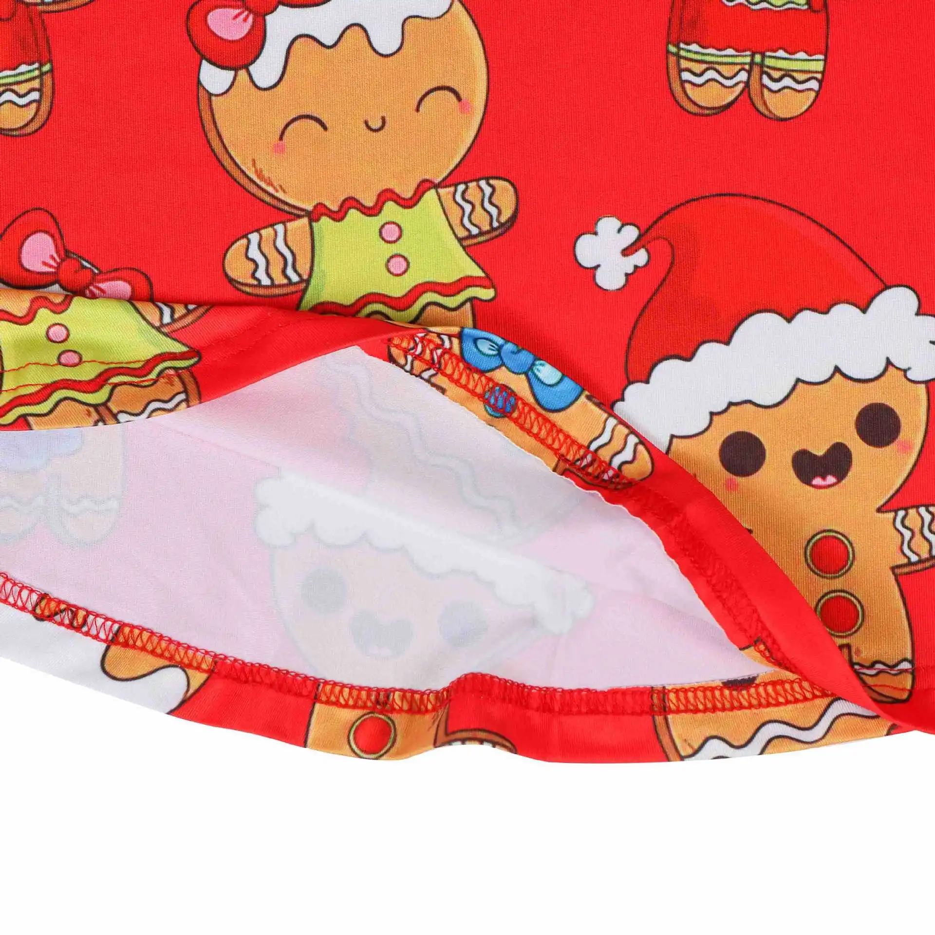 

New 2021 Cute Gingerbread Man halloween dress Gingerbread man baby dress long sleeve autumn dress 3-10 years old