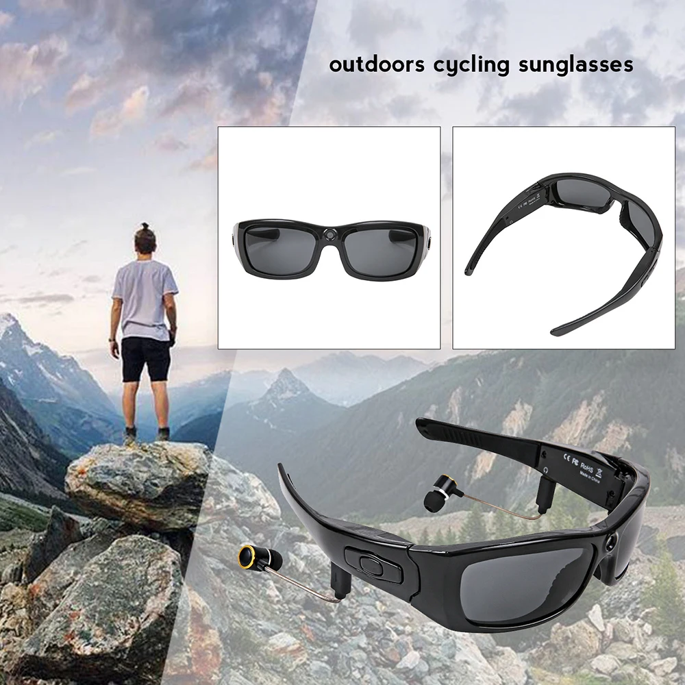 저렴한 HD 블루투스 음악 선글라스 1080P 운전 레코더 스마트 안경 스포츠 미니 캠코더 안경 다기능