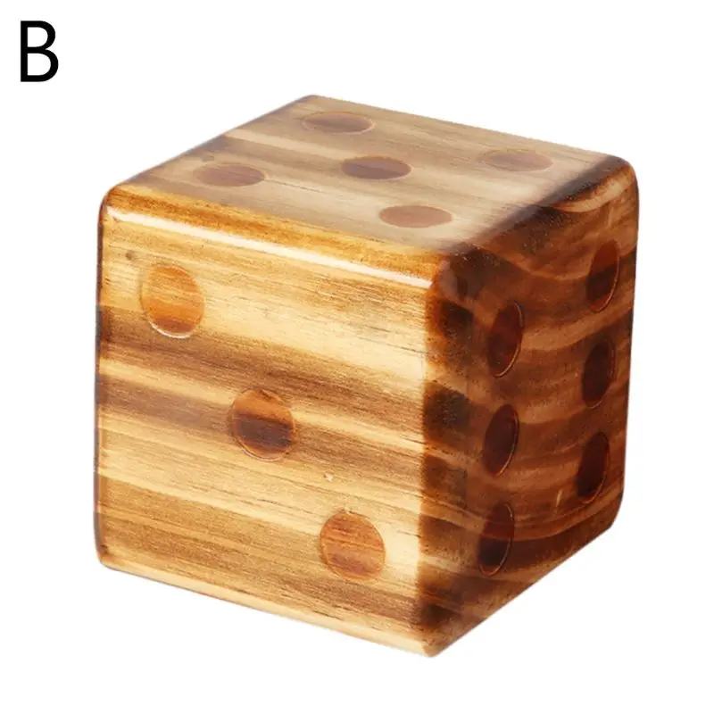 

6-sided Dice Big Wooden Dice 3.5 inch Bar Drinking Game Rounded Corner Dice Kids Board Game Toys