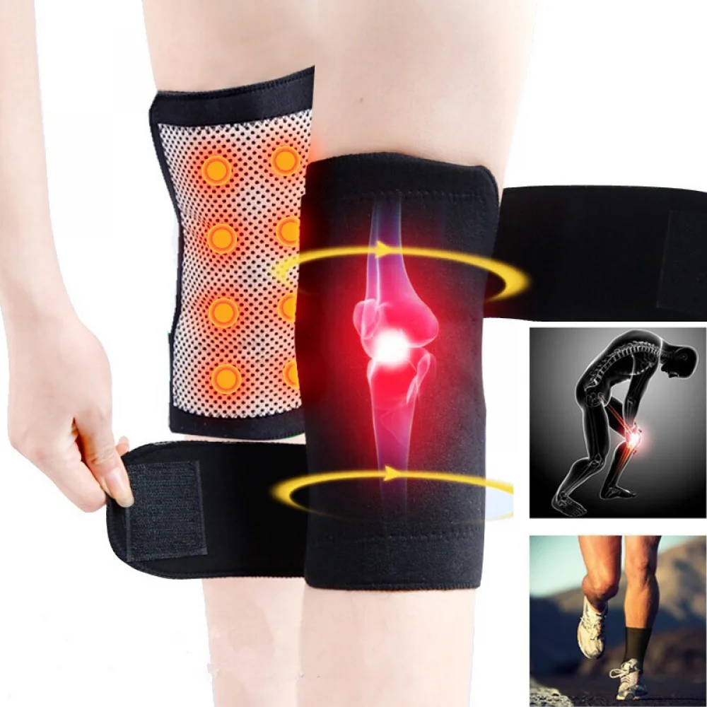 

2PCS Tourmaline Self Heating Knee pads Support 8 Magnetic Therapy KneePad Pain Relief Arthritis Knee Patella Massage Sleeves