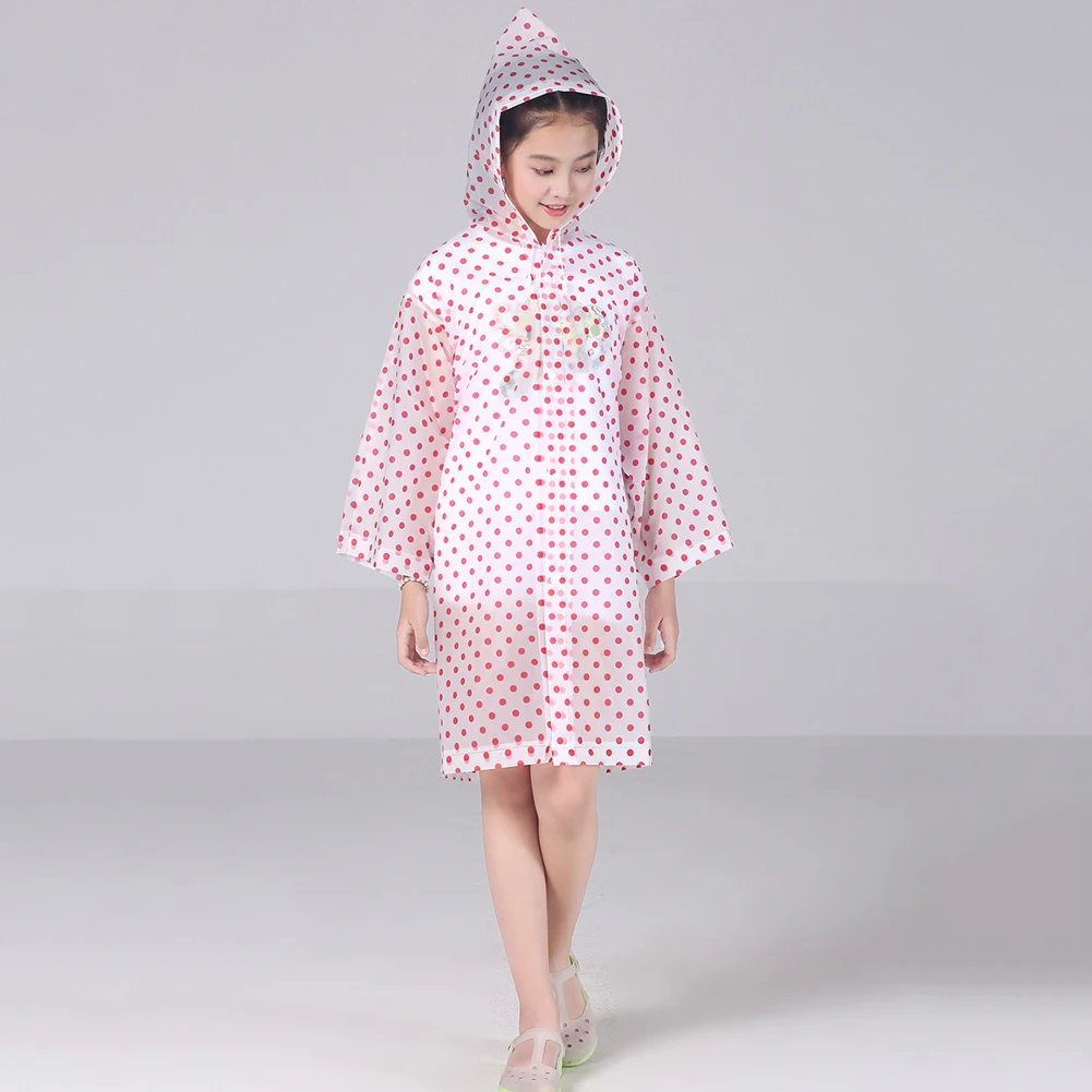 Неодноразовое уличное защитное пончо для пешего туризма путешествий в горошек с
