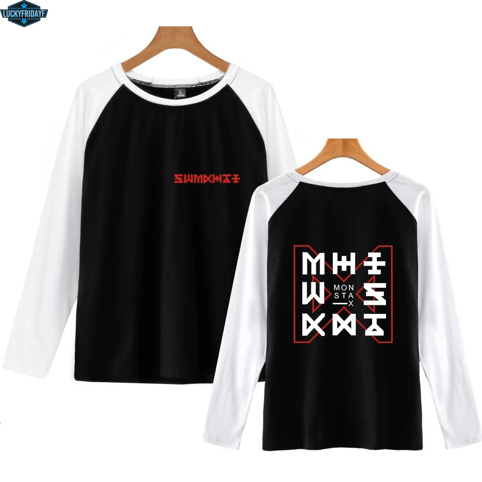 

Модная брендовая Футболка с принтом «Monster X Fashion Loveyourself» Harajuku, Мужская футболка с длинным рукавом, высокое качество, Новая повседневная футбо...