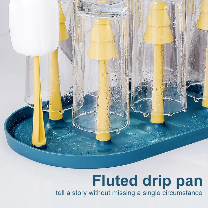 

Бытовая сушилка для бутылок, сушилки для бутылок, креативный пластиковый держатель для чашек, сушилка для хранения с чашкой и щеткой