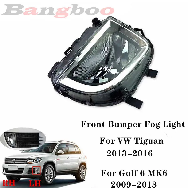 

Left and Right Car Front Fog light For VW Tiguan 2013-16 for Golf 6 MK6 2009-2013 Driving Light Fog Lamp Foglight