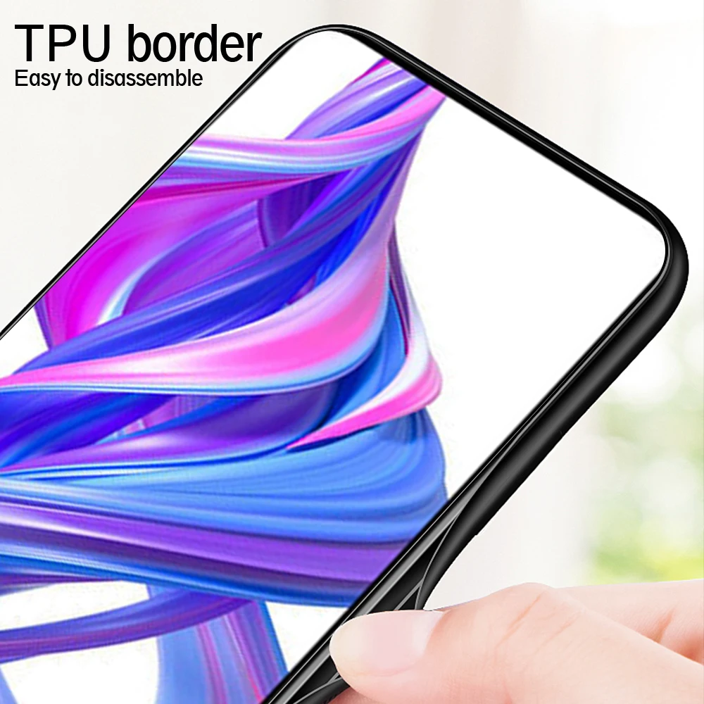 Градиентный стеклянный чехол для Huawei Honor 8X 9X 20 Pro 10 Lite P Smart 2019 Y6 Y7 Prime 2018 протектор из