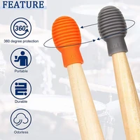 4 pcsset silicone drum stick for drumstick 10mm for percussion cover drumstick under accessories c0t4