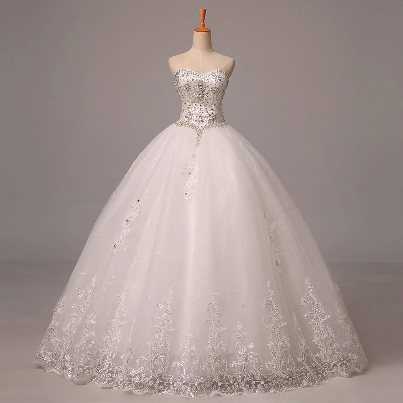 

Ball Gown Wedding Dresses with Beading Elegant Princess Sweetheart Formal Dress New Actual/Real White/Ivory Luxury Bridal Gown