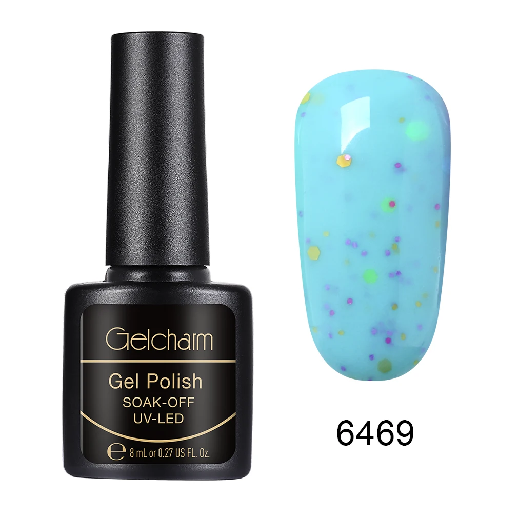 Gelcharm 8 мл сыр конфеты УФ-гель для ногтей используется с молочного цвета гель лак Полупостоянный все для маникюра дизайн ногтей гель - Цвет: 6469