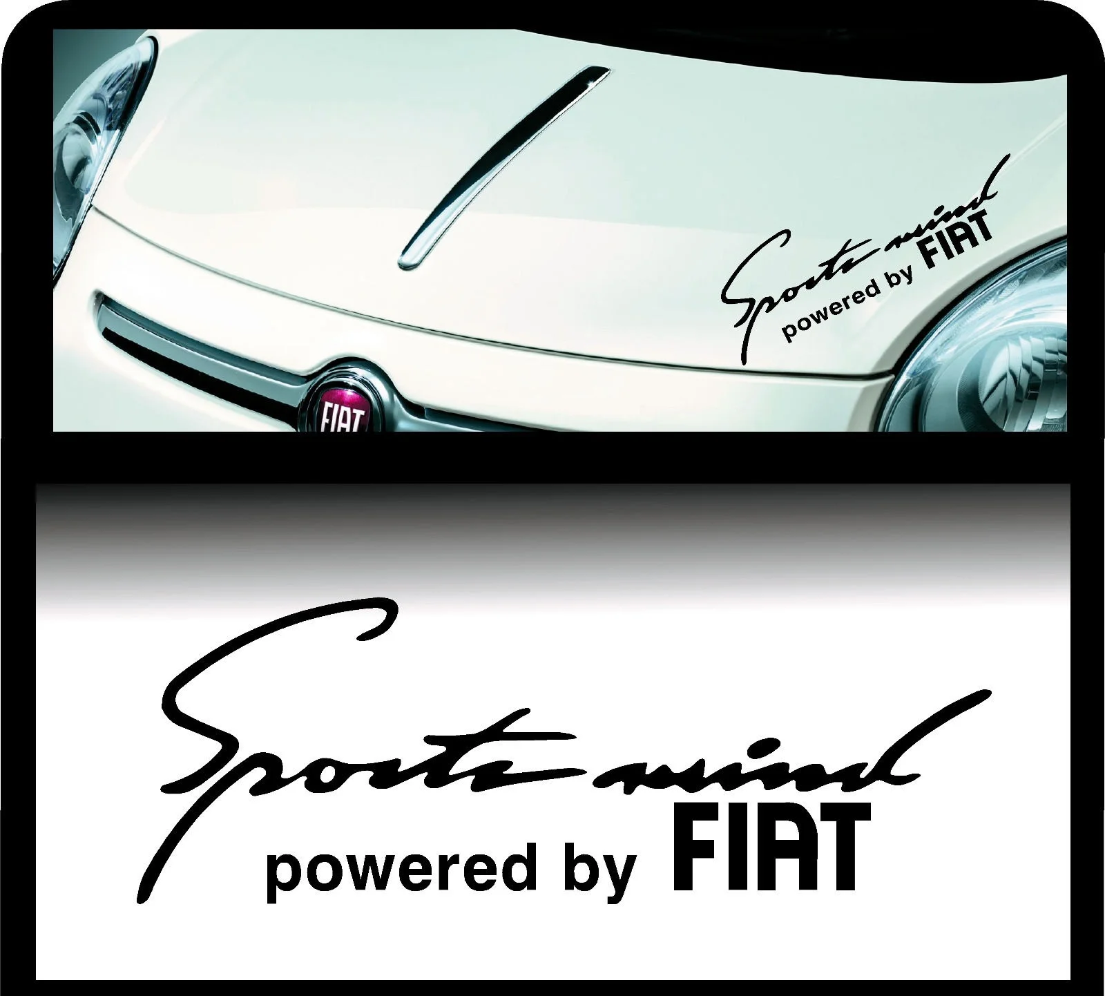 

Наклейка на панель кузова FIAT с питанием от Sports Mind-набор из 2 наклеек
