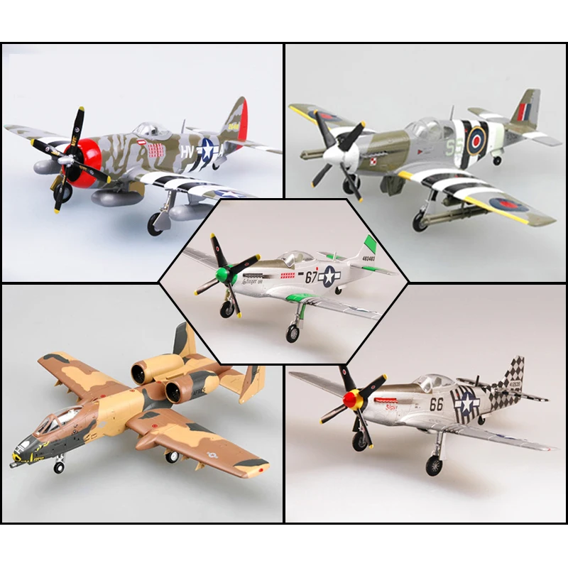 

Trumpeter Aircraft Model US P47D Lightning Fighter P51B Mustang Color Finished Decoration