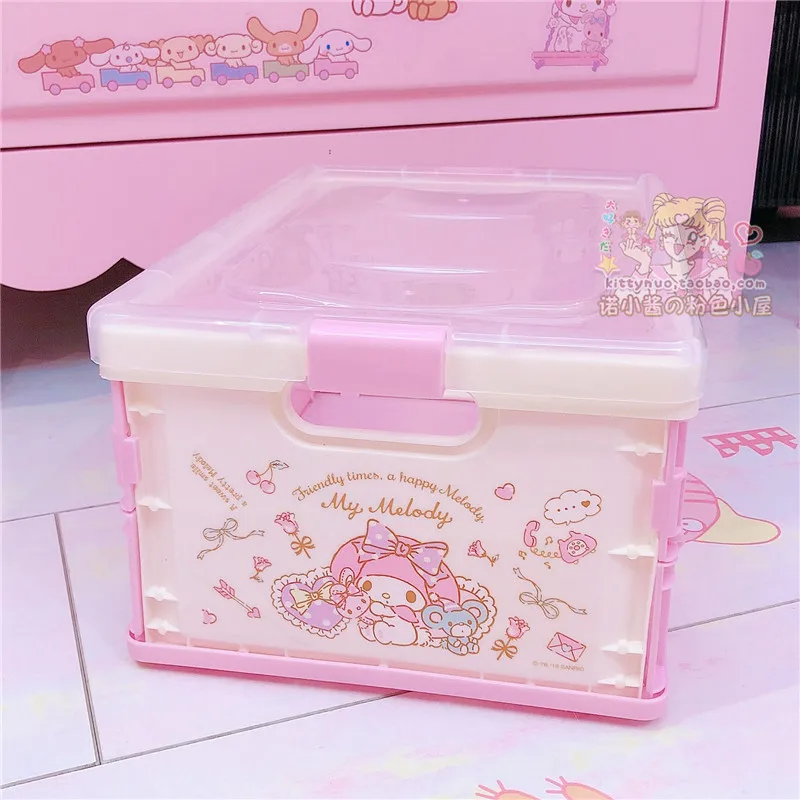 

Large Capacity Melody Little Twin Stars Fashion Anime Storage Boxes Bins Home Beauty Case Cosmetic Box Pouch Makeup For Girls