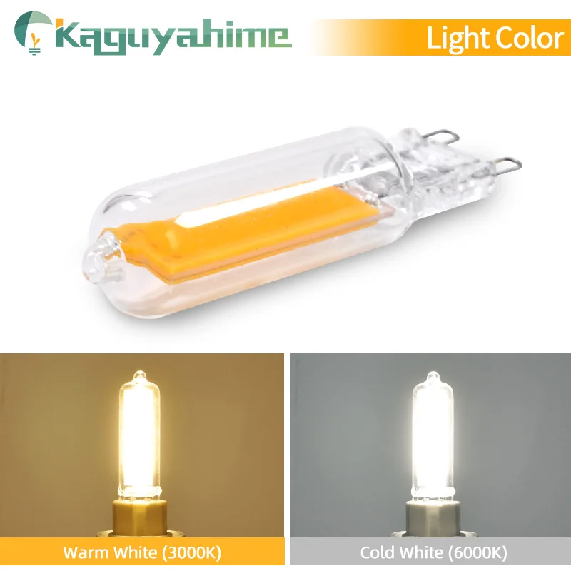 Светодиодная лампа KPS 10 шт./лот G9 G4 стеклянная 7 Вт 9 12 220 В COB сверхъяркая с