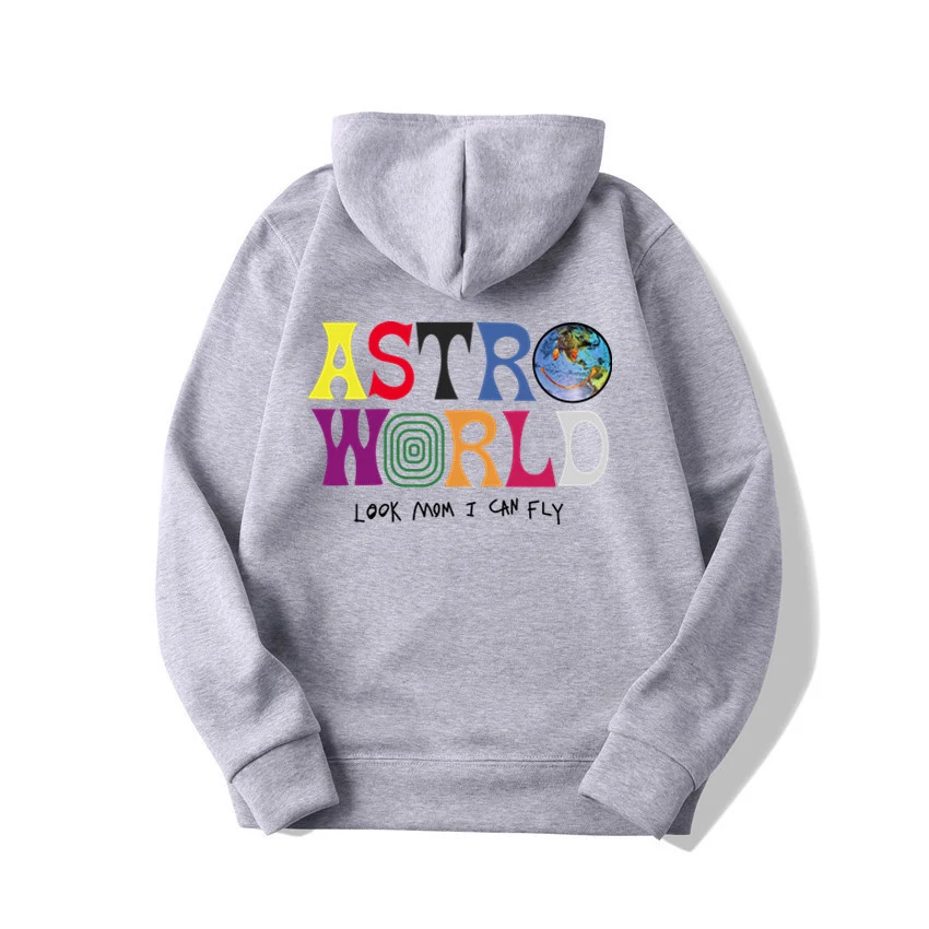 С изображением Трэвиса Скотта Глобус астромир напечатаны толстовки Тур I Was To Astro World Album Artist Music Merch традиционный пуловер куртка пальто